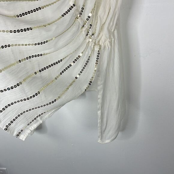 Cover kimono wrap sequined off white - Picture 10 of 11